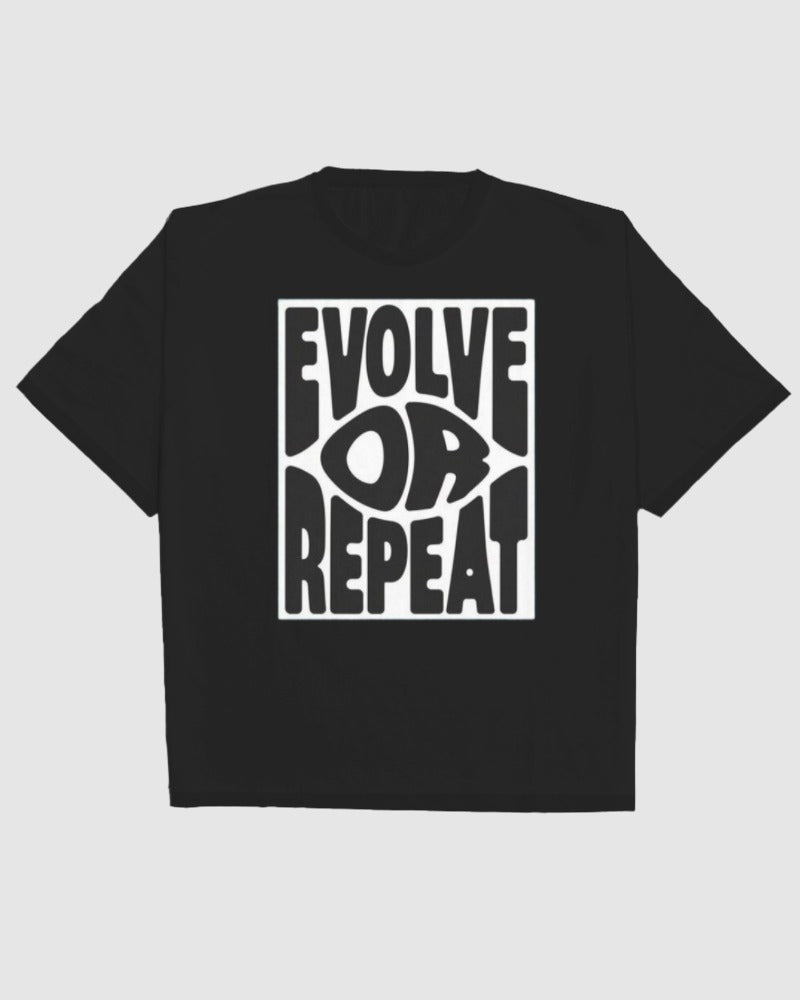 Evolve Or Repeat Oversized Tee