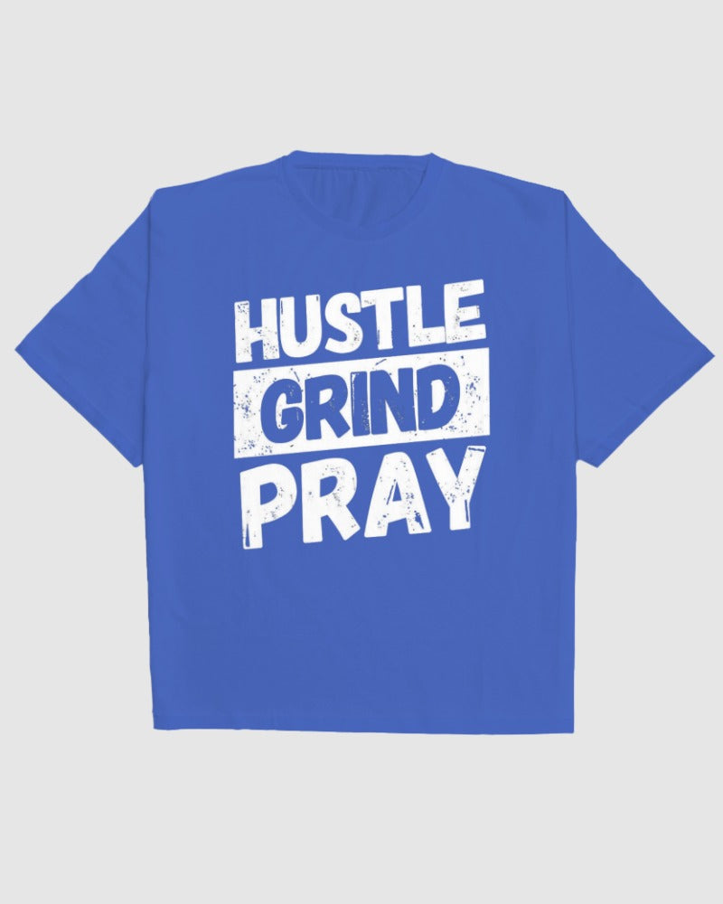 HUSTLE GRIND PREY Oversized Tee