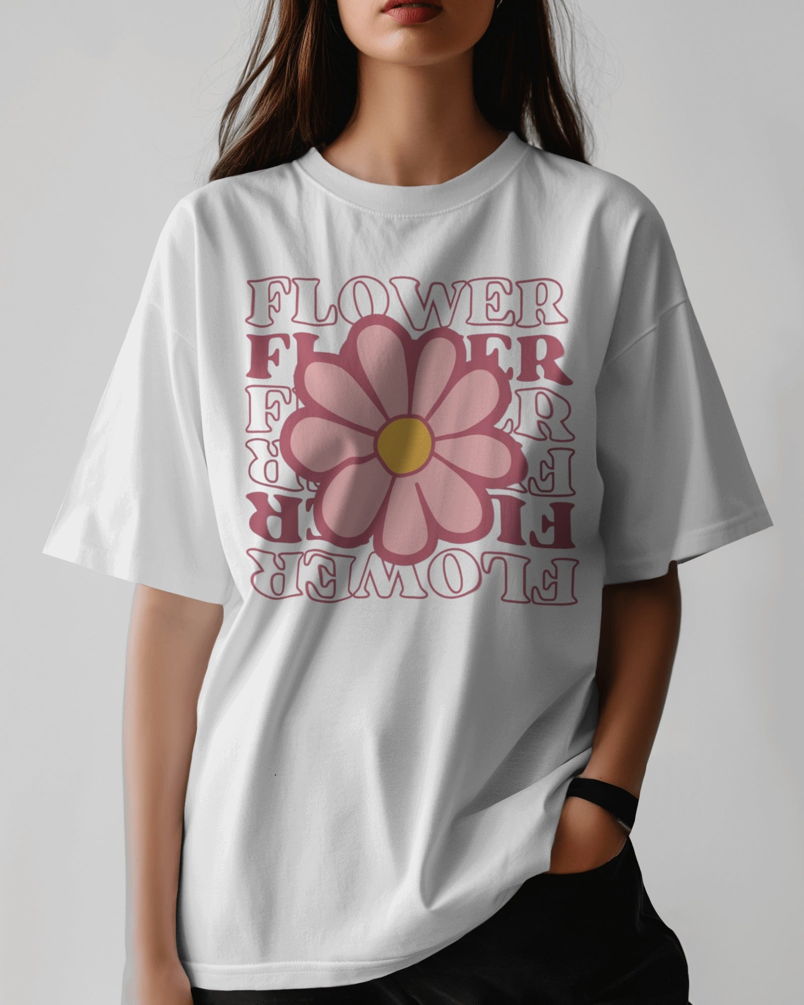 Flowers- Women Oversized Tee