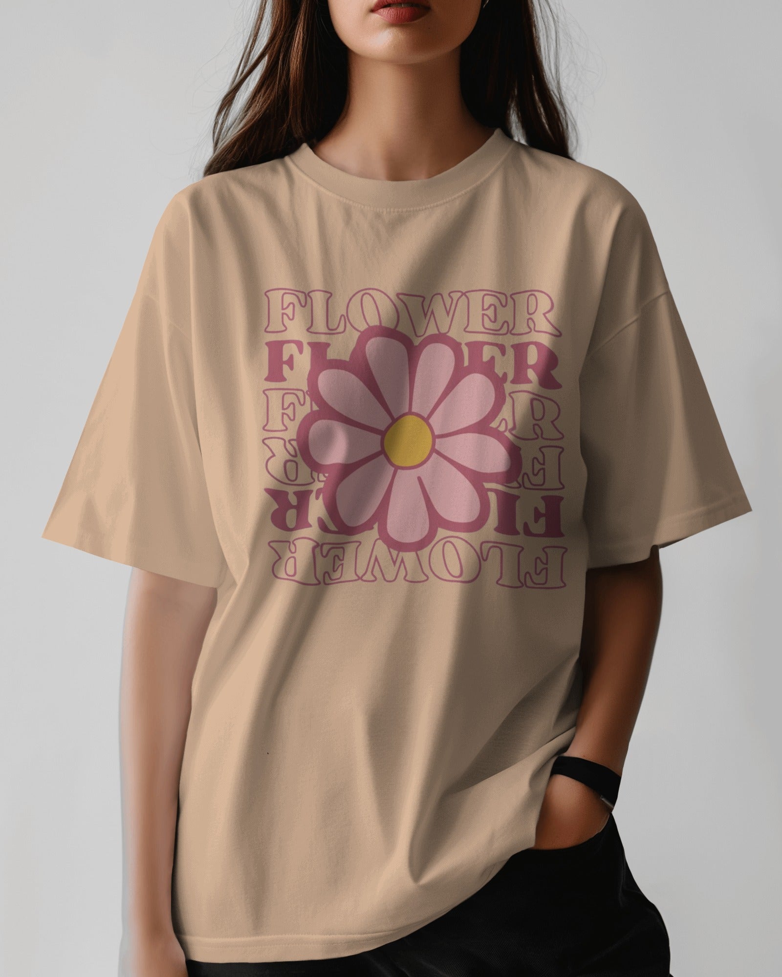 flowers- Women Oversized Tee