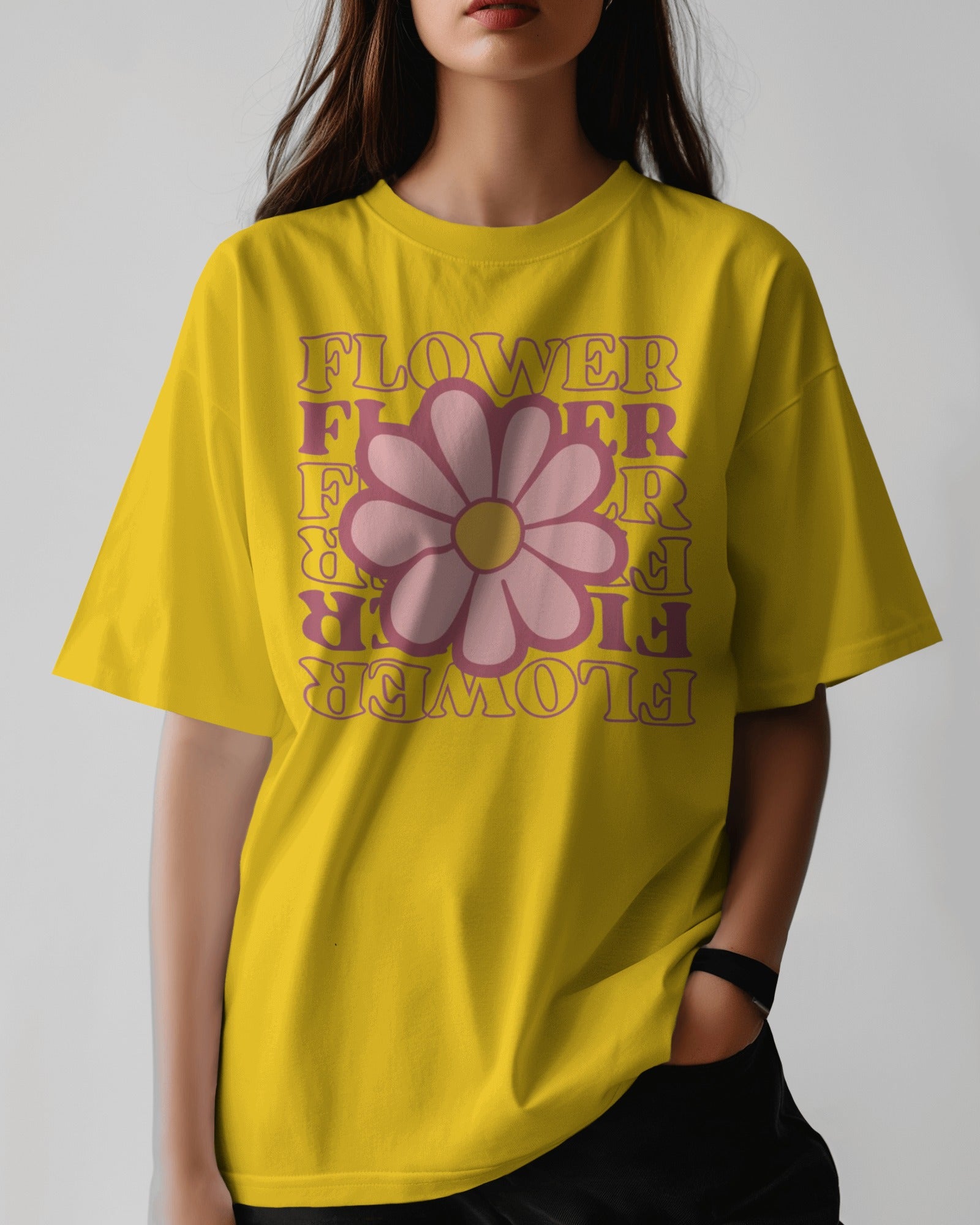 Flowers- Women Oversized Tee