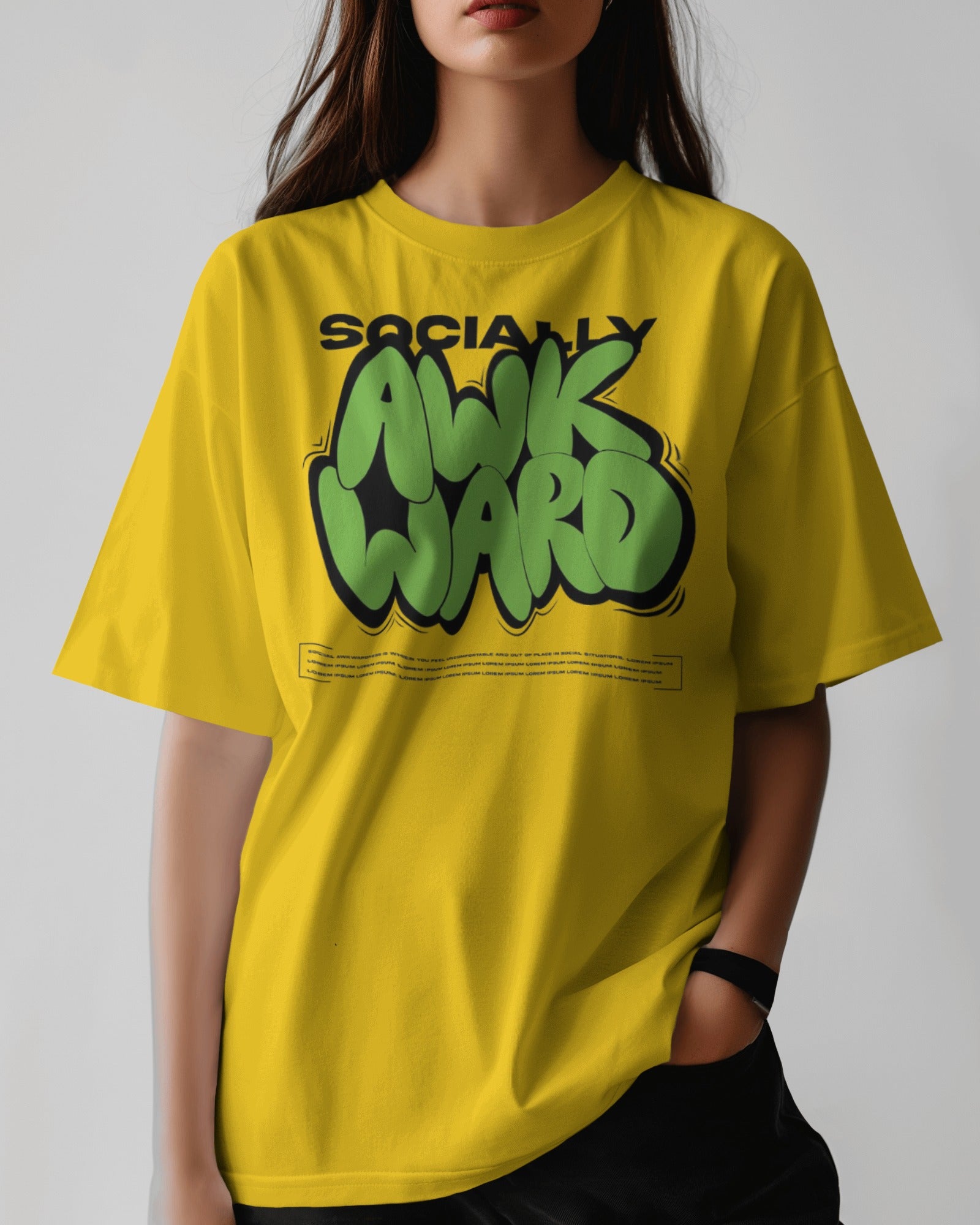 socially ackward - Women Oversized Tee