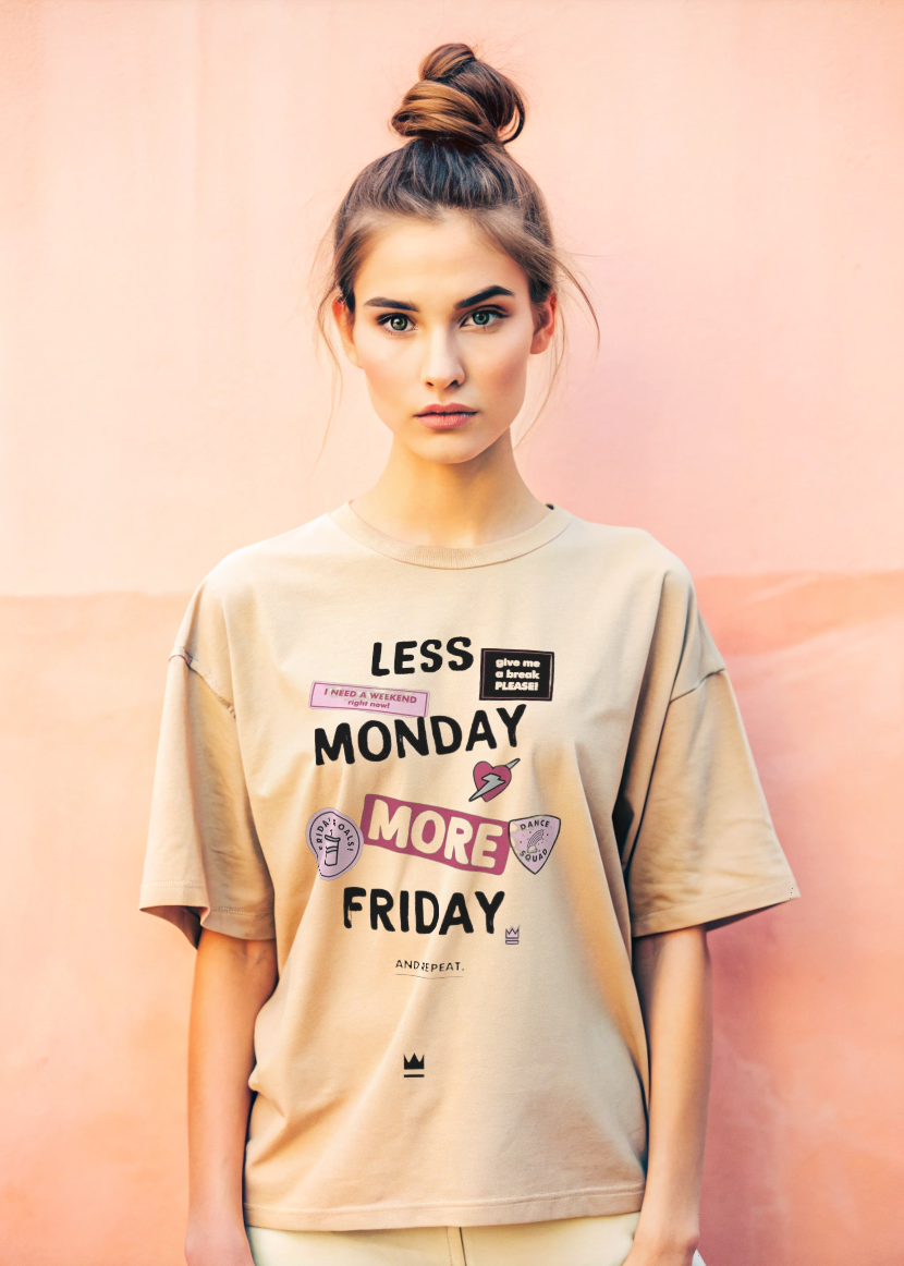 less monday - Women Oversized Tee