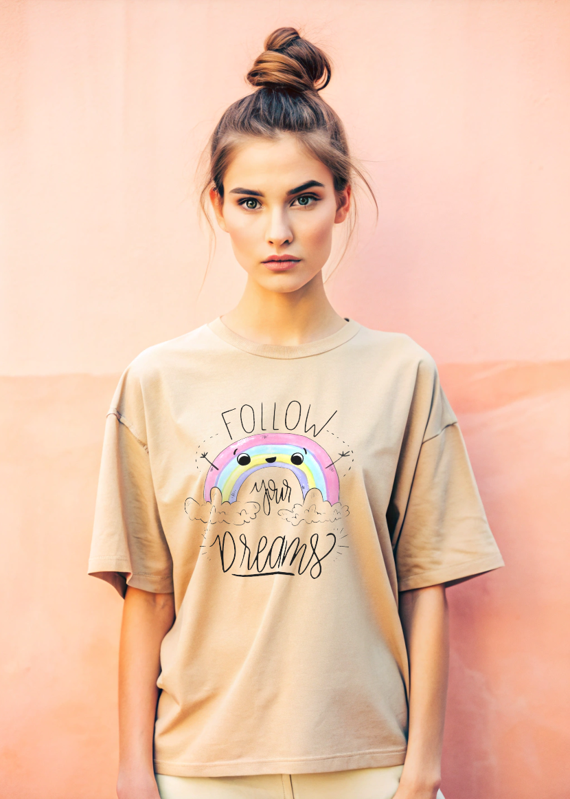 follow your dreams- Women Oversized Tee