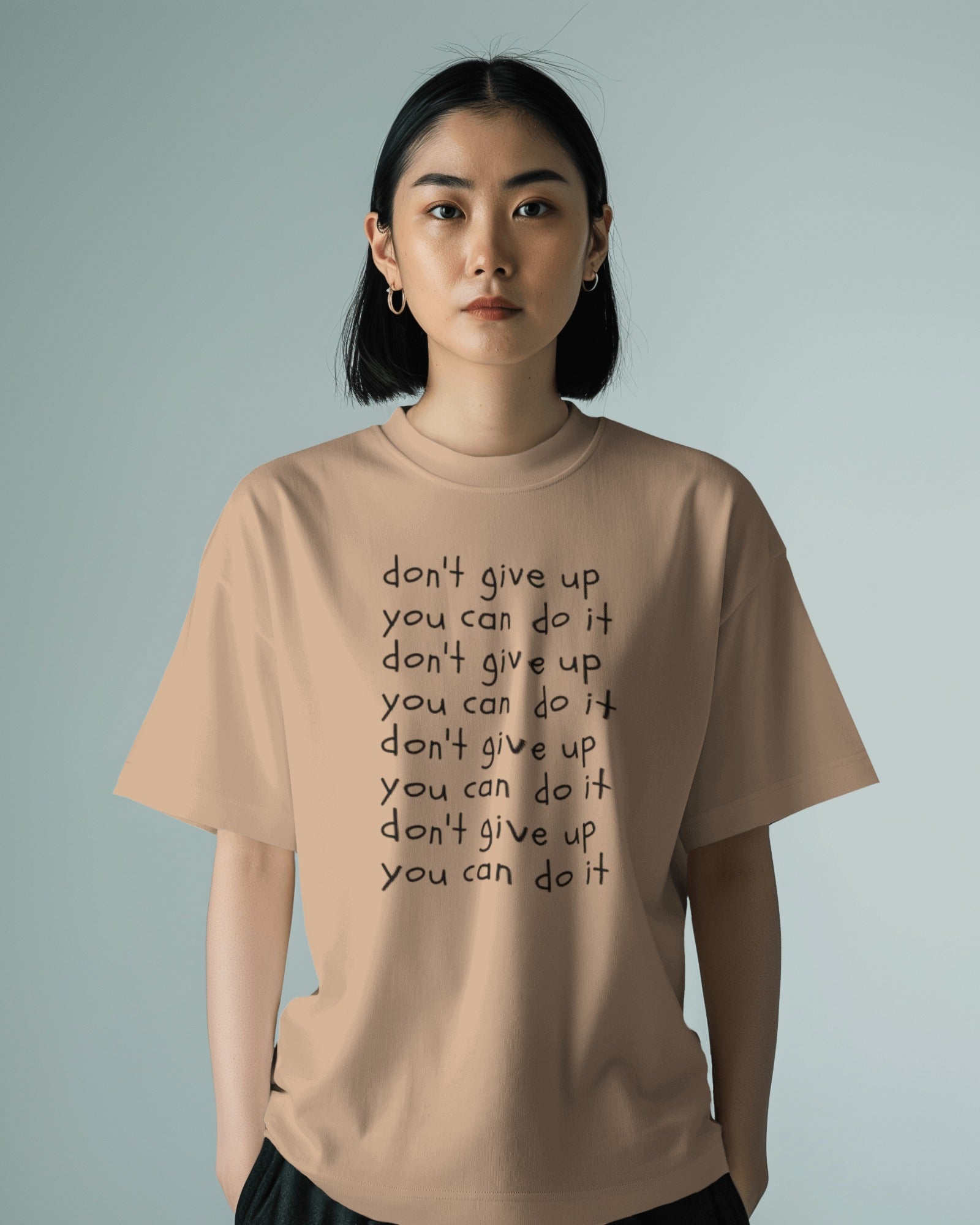 DONT GIVE UP - Women Oversized Tee