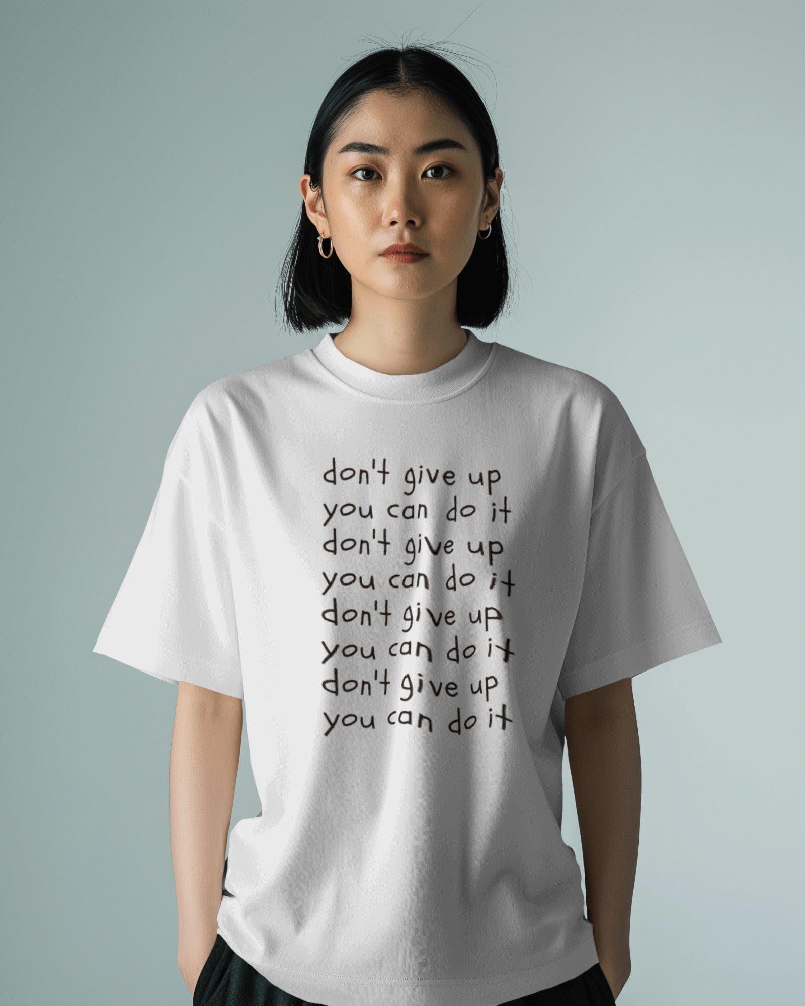 DONT GIVE UP - Women Oversized Tee