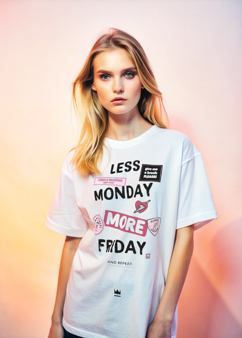 less monday - Women Oversized Tee