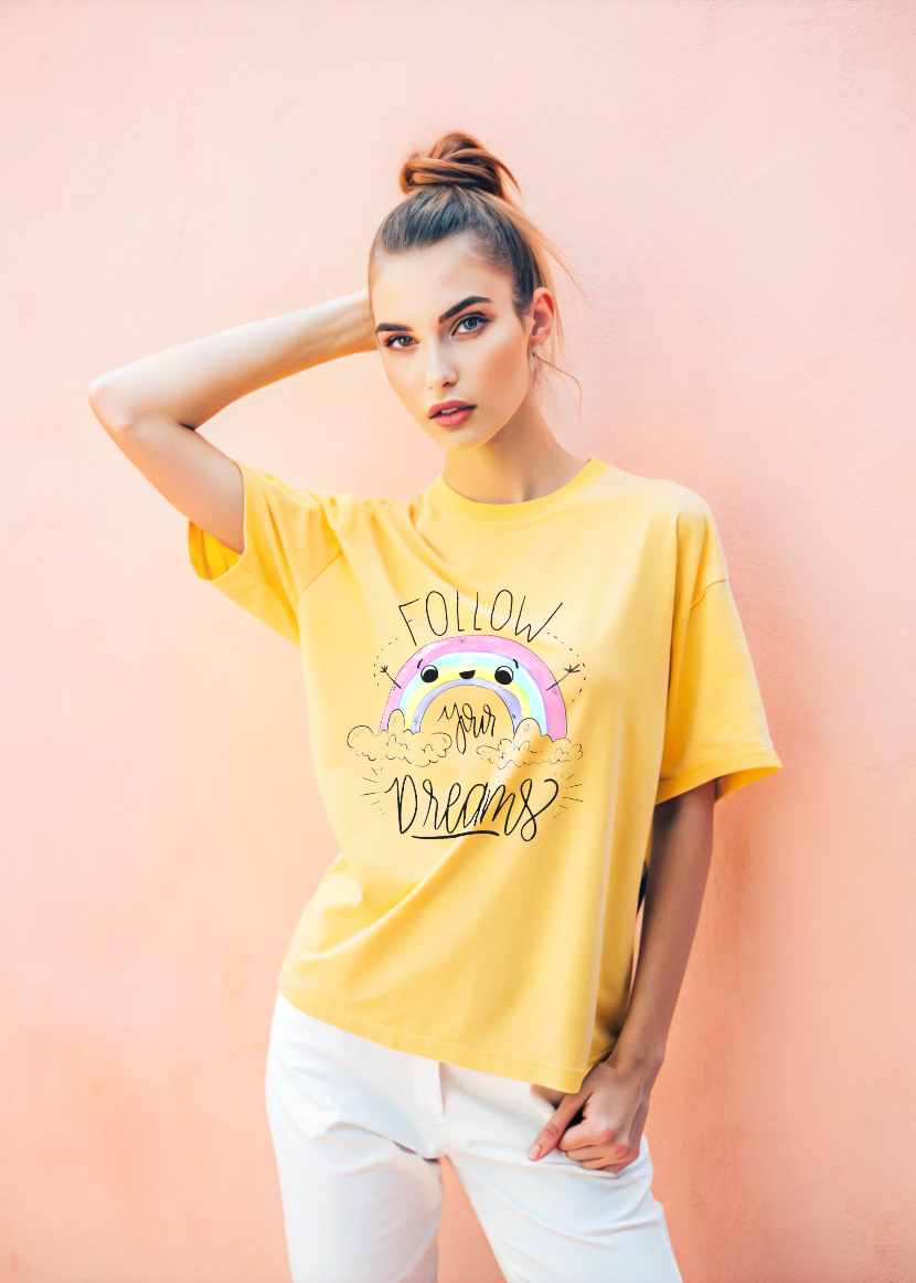 follow your dreams- Women Oversized Tee