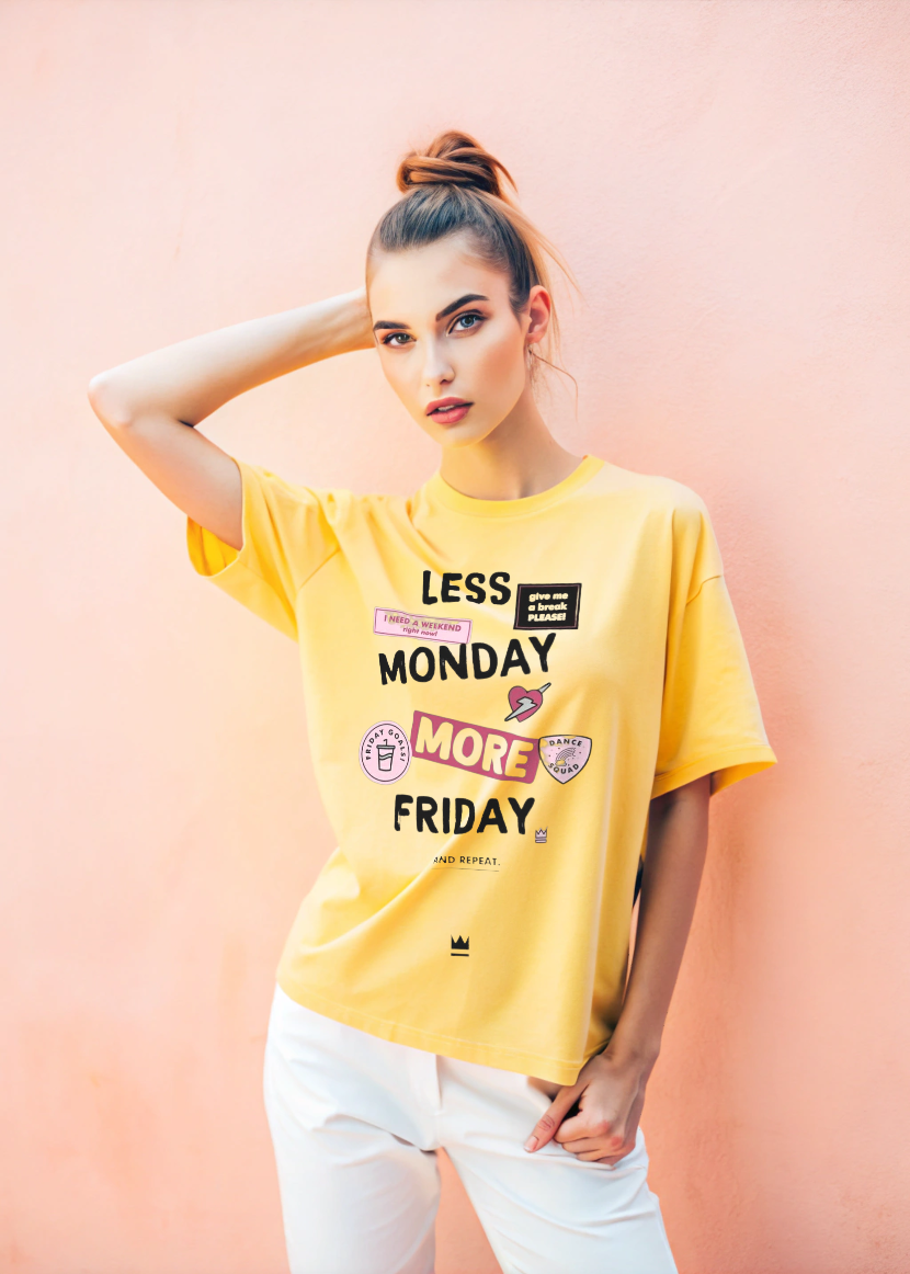 less monday - Women Oversized Tee