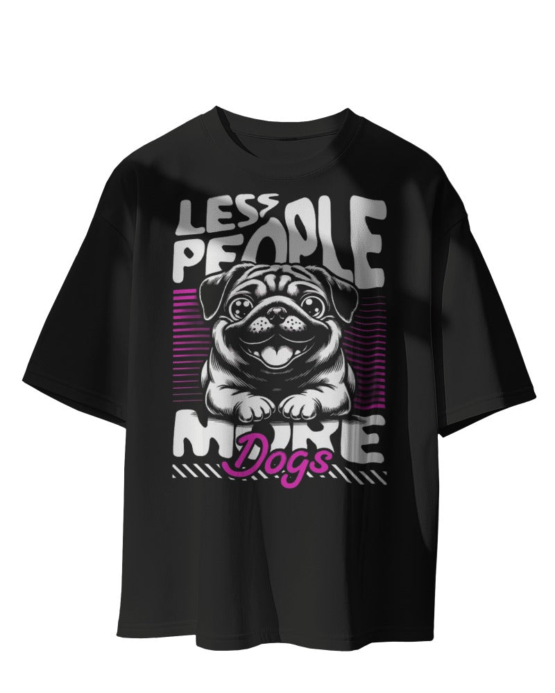 Less People More Dogs Oversized Tee