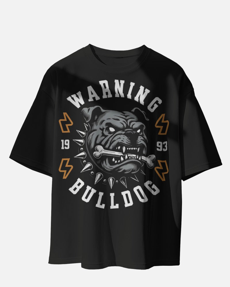 Warning Bulldog Oversized Tee