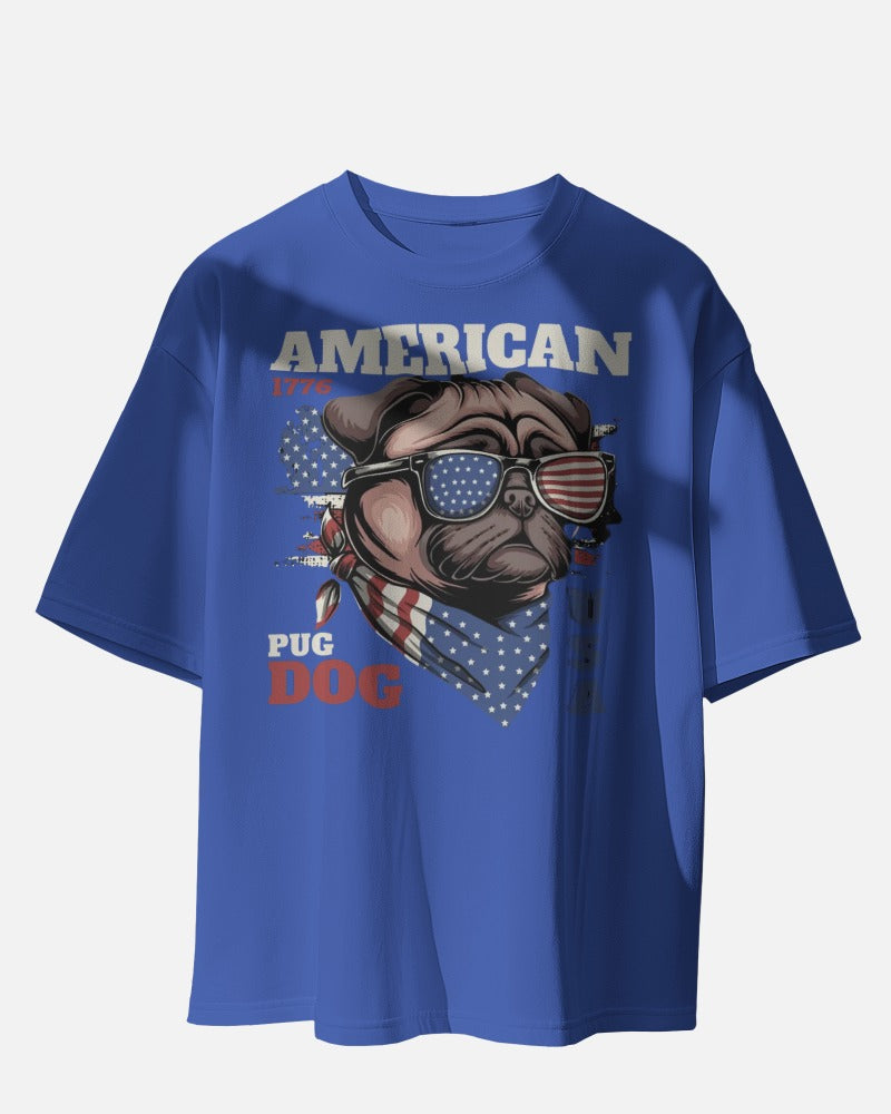 American Pug Dog Oversized Tee