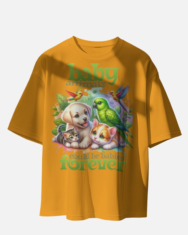 Baby Animals Oversized Tee