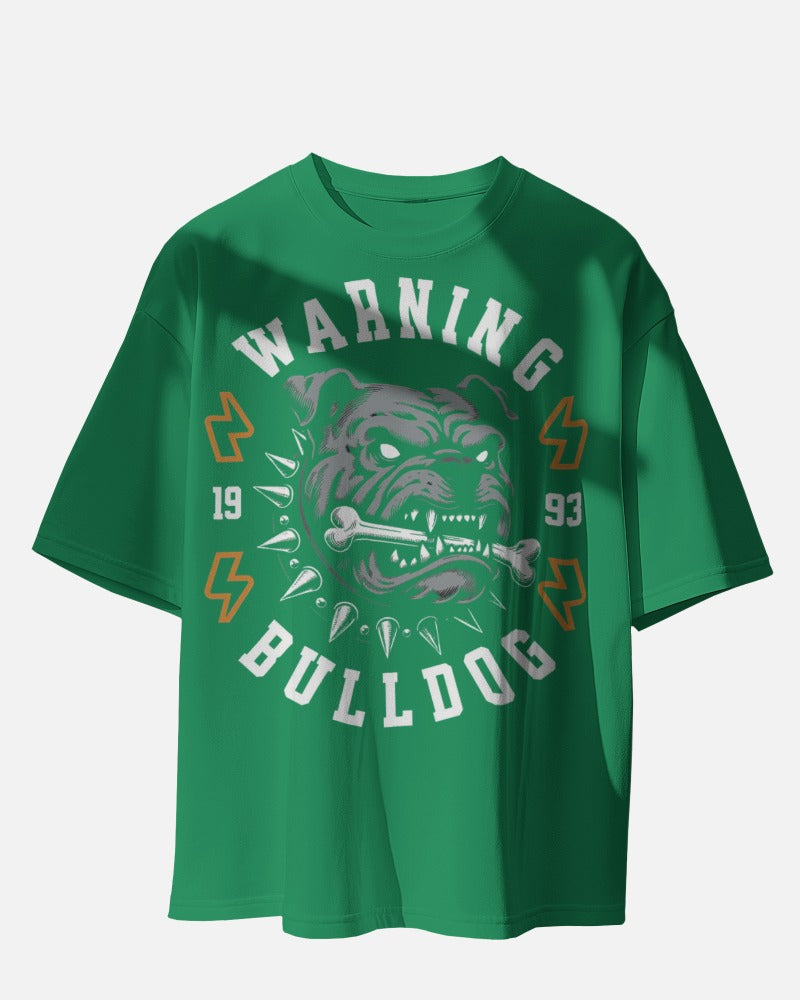 Warning Bulldog Oversized Tee