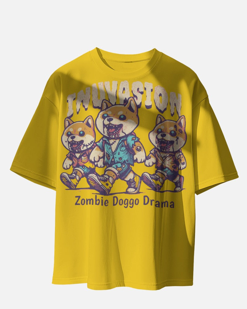 Zombie Doggo Drama Oversized Tee