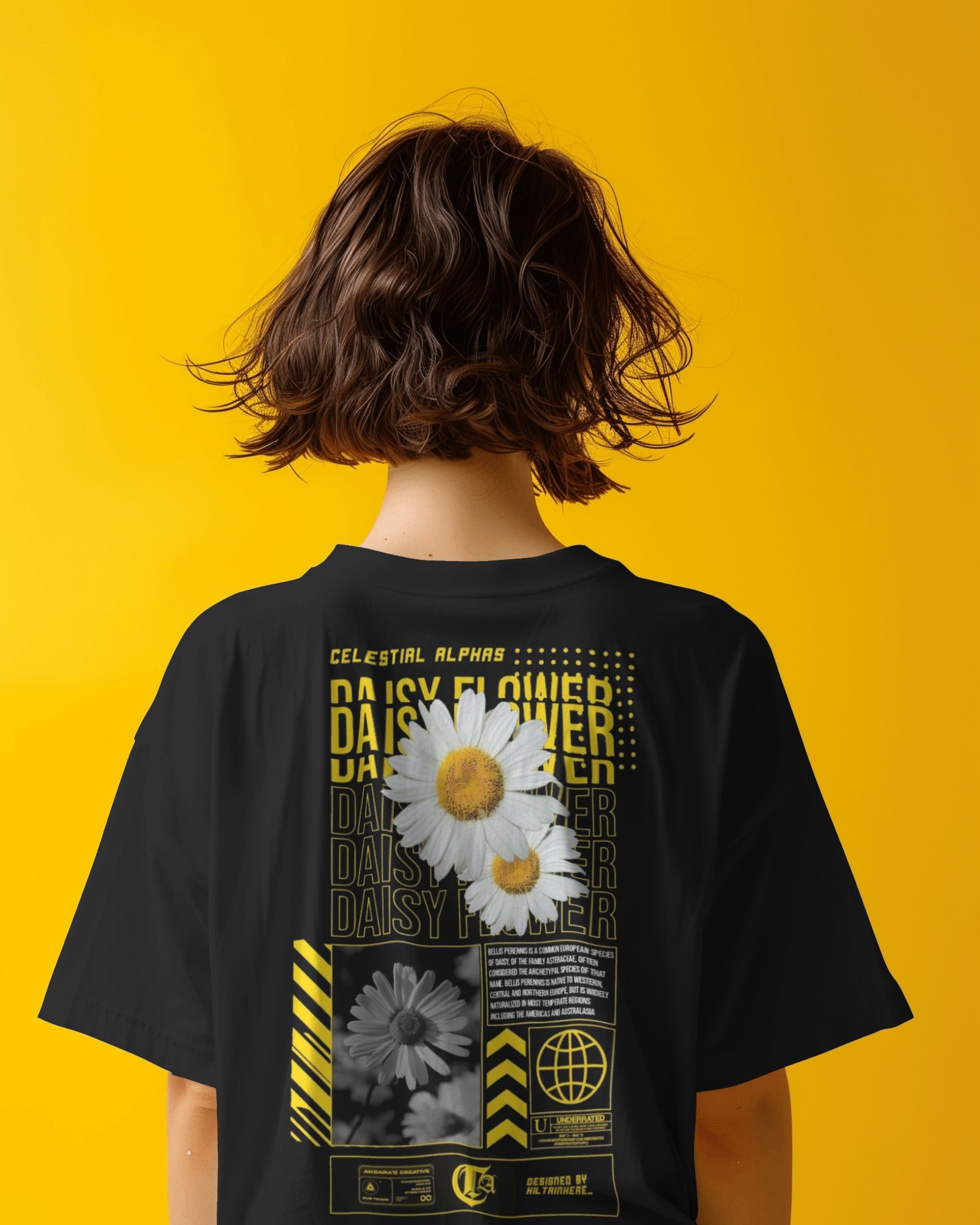 daisy flower- Women Oversized Tee