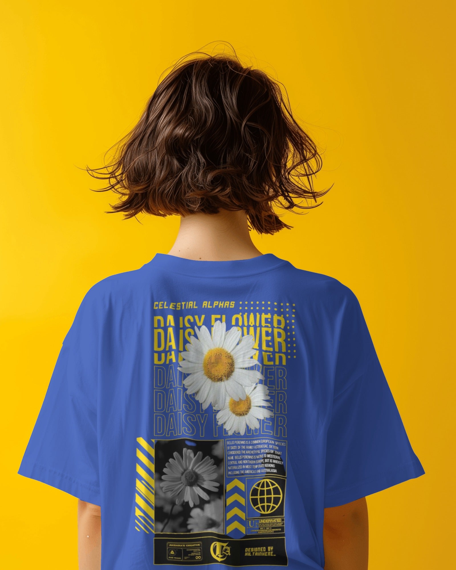 daisy flower- Women Oversized Tee